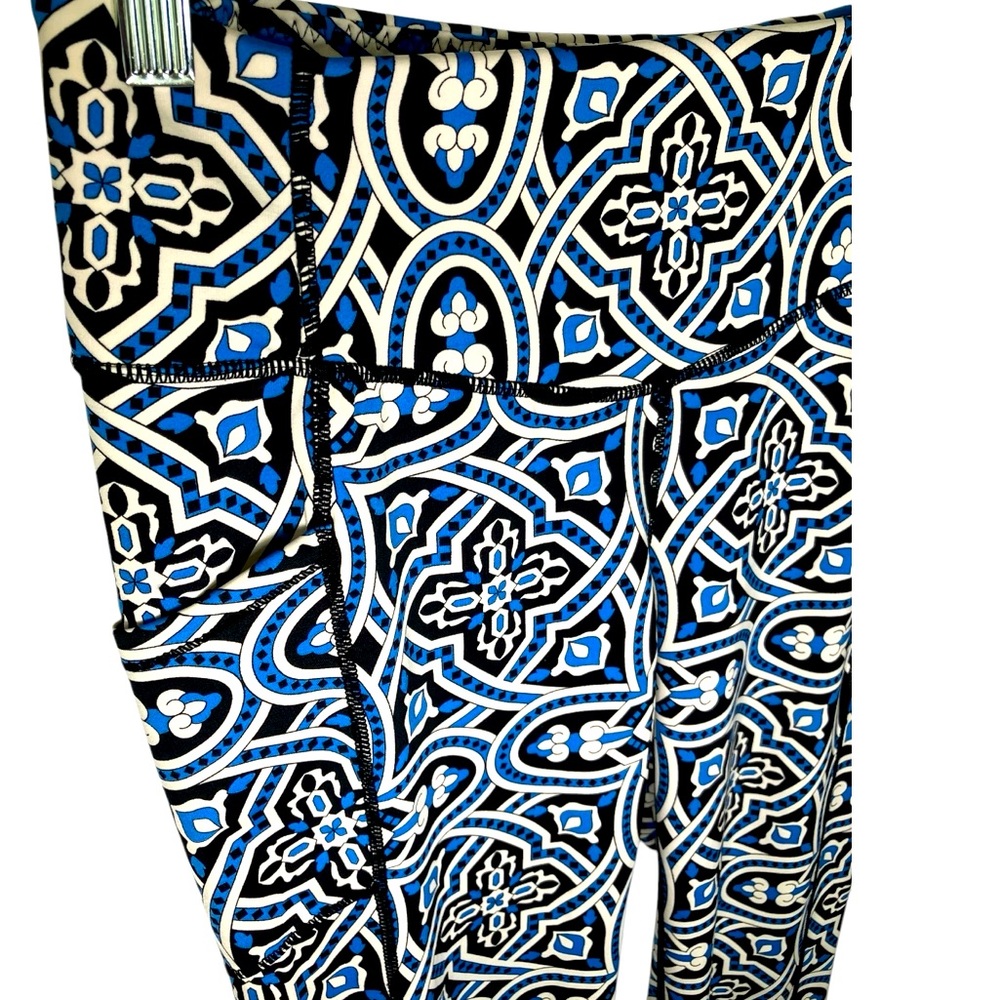 J. MCLAUGHLIN mosaic tiles athleisure euc leggings m - Picture 4 of 10